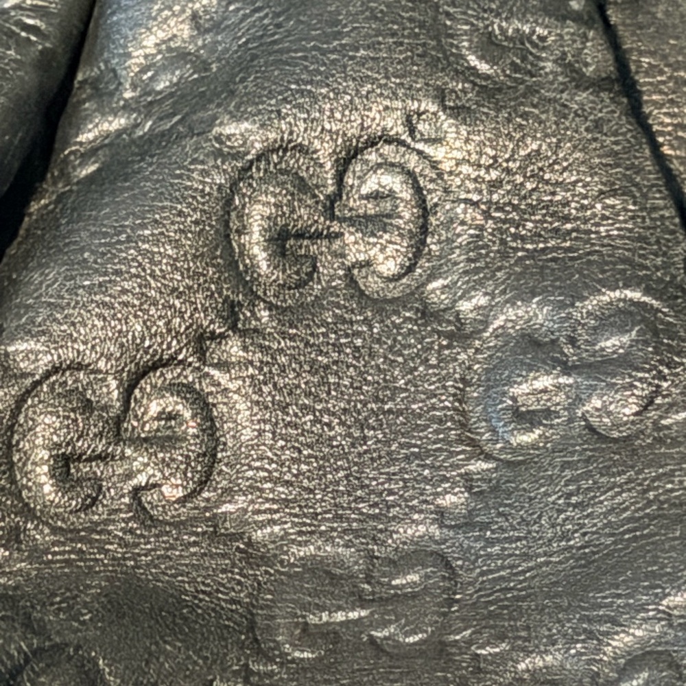 Gucci Sukey Guccissima Black Leather Shoulder Bag - Picture 3 of 14